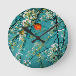 Spring Square  Round Clock
