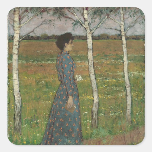 Spring Square Sticker (Front)