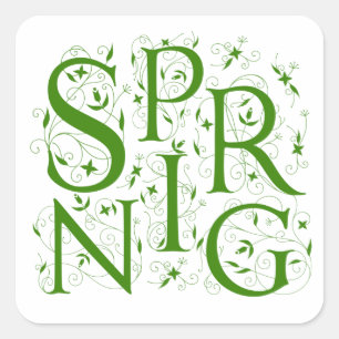 Spring Square Sticker