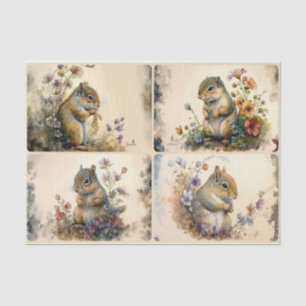 Spring Squirrels Tissue Paper