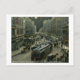 Spring St., Los Angeles, California 1908 Vintage Postcard