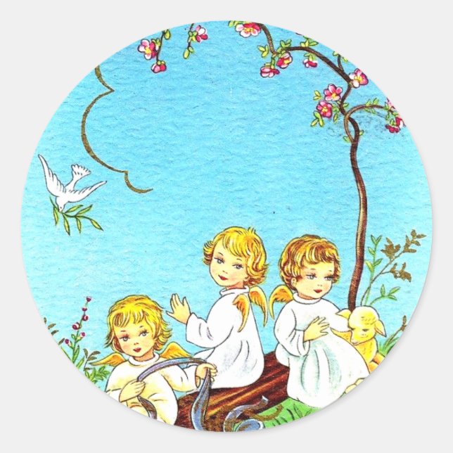Spring stickers cherubs and lamb (Front)