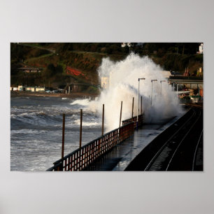 Spring storm, Dawlish Poster