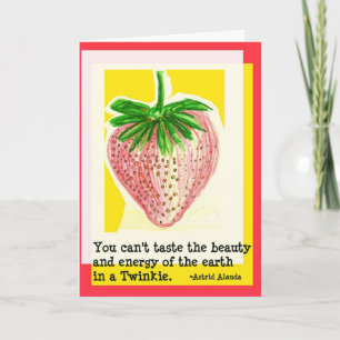 Spring Strawberry for Health greeting card