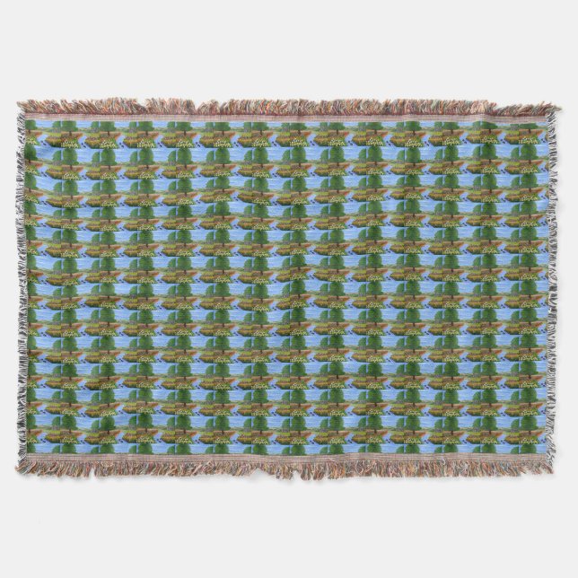 Spring Stream Throw Blanket (Front)