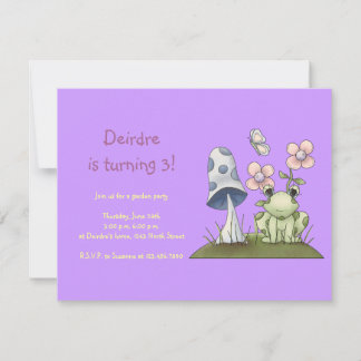 Spring Stuff · Frog & Mushroom Invitation