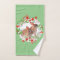 Spring  Style Easter Bunny and Red Floral Wreath