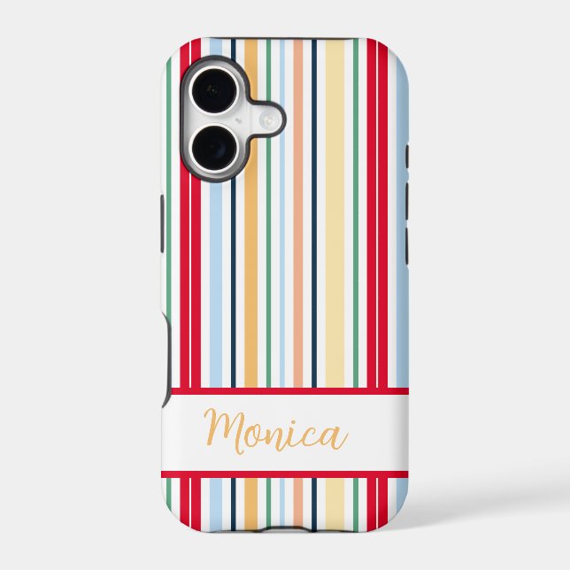 Spring style vertical stripes custom name (Back)