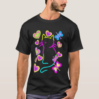 Spring Summer 80s Retro 90s Vintage Cats Cat Colou T-Shirt