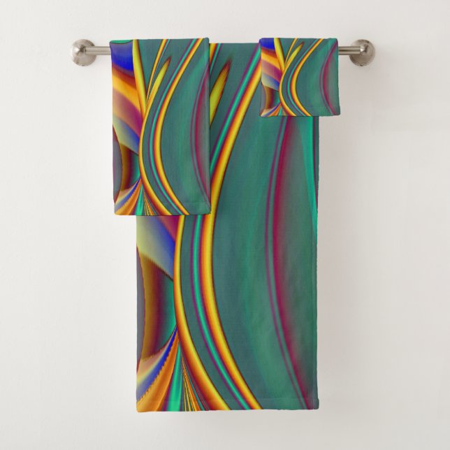 Spring Summer Autumn Flowers Magic Bath Towel Set (Insitu)