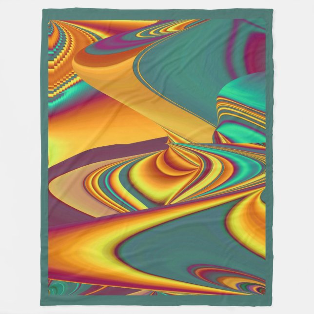 Spring Summer Autumn Flowers Magic Fleece Blanket (Front)
