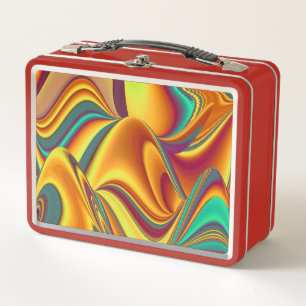 Spring Summer Autumn Flowers Magic Metal Lunch Box