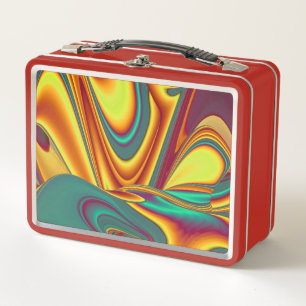 Spring Summer Autumn Flowers Magic Metal Lunch Box
