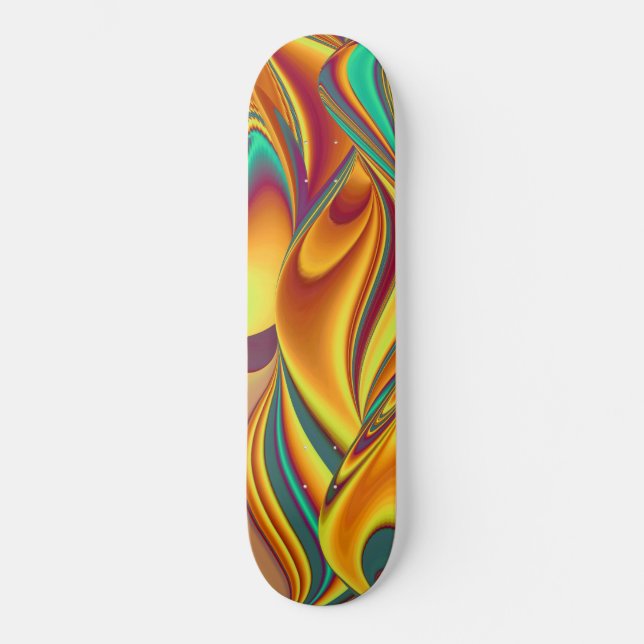 Spring Summer Autumn Flowers Magic Skateboard (Front)