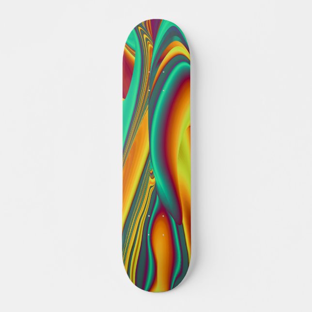 Spring Summer Autumn Flowers Magic Skateboard (Front)
