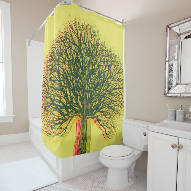Spring Summer Autumn Winter Tree #2 Shower Curtain (In Situ)