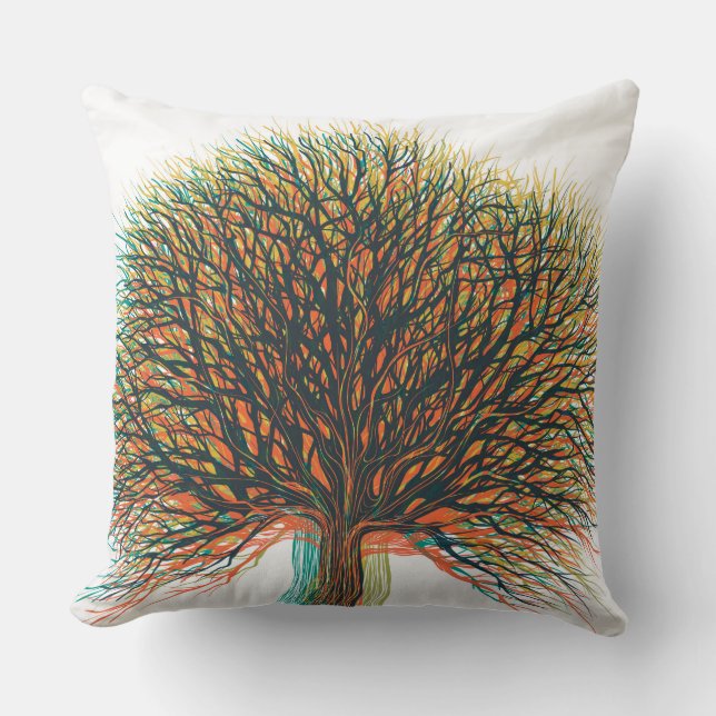 Spring Summer Autumn Winter Tree #3 Cushion (Front)