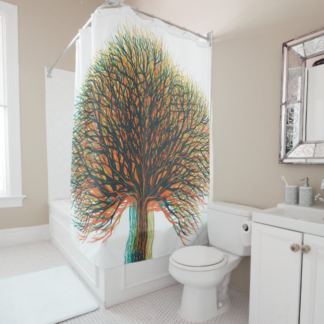 Spring Summer Autumn Winter Tree #3 Shower Curtain (In Situ)