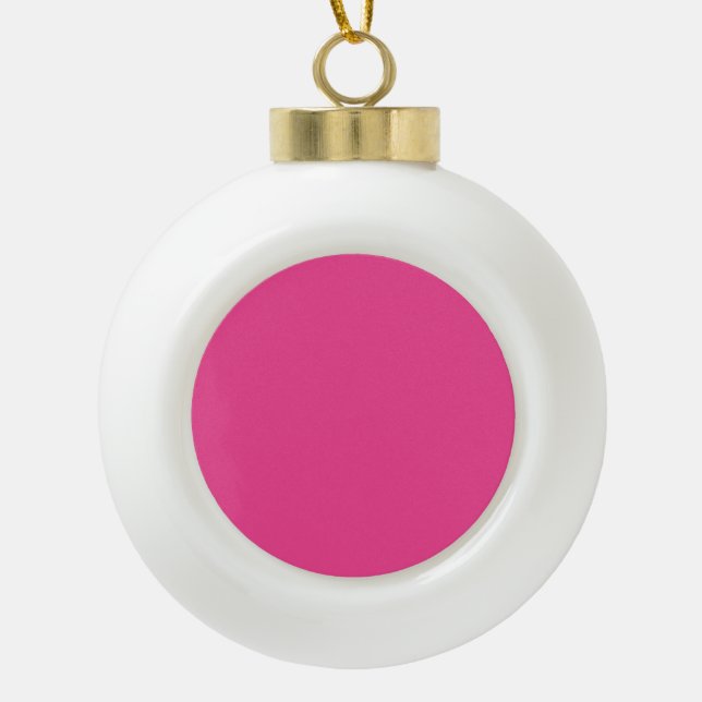 Spring Summer Colour Beetroot Purple Ceramic Ball Christmas Ornament (Front)