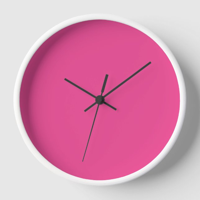 Spring Summer Colour Beetroot Purple Clock (Front)