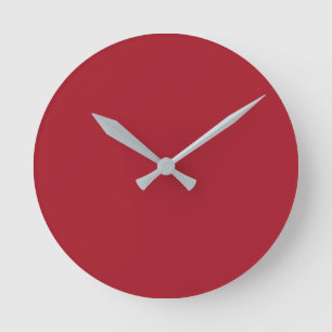 Spring Summer Colour Fiery Red Round Clock