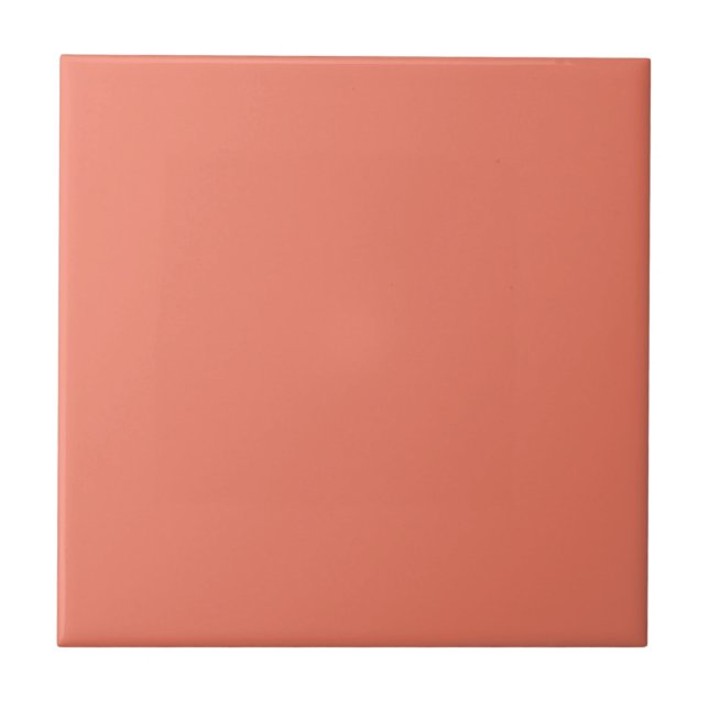 Spring Summer Colour Peach Pink Ceramic Tile (Front)