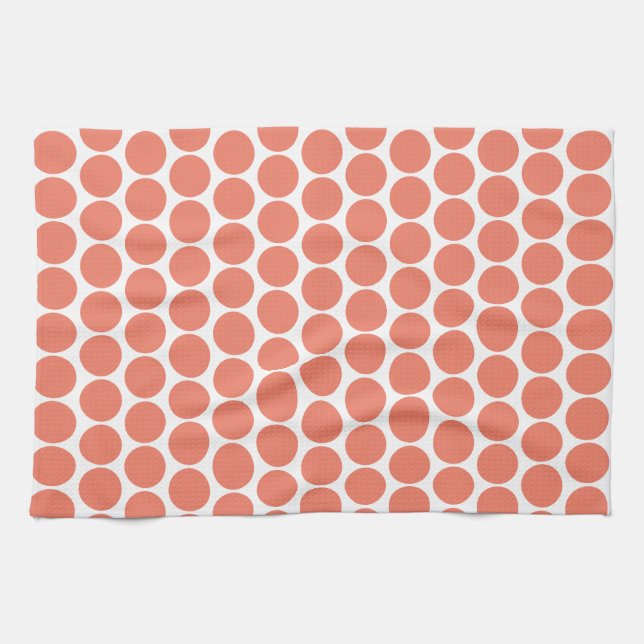 Spring Summer Colour Peach Pink Tea Towel (Horizontal)