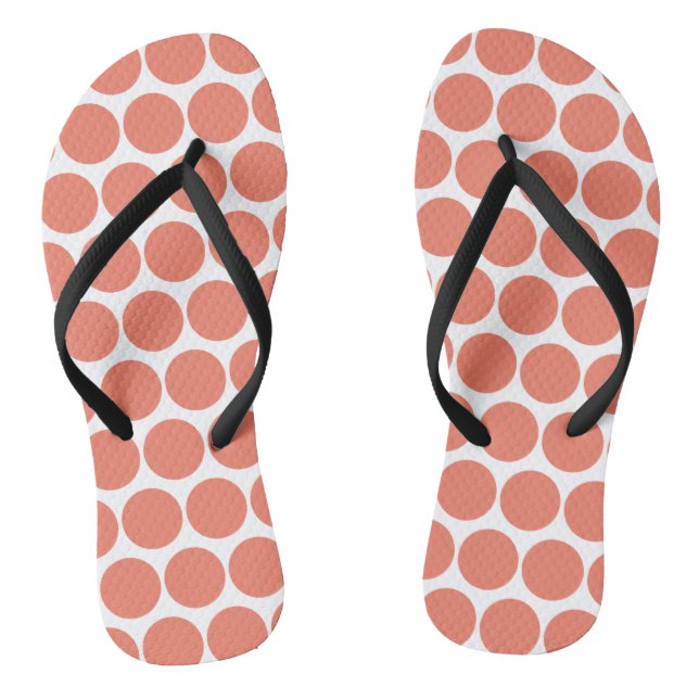 Spring Summer Colour Peach Pink Thongs (Footbed)