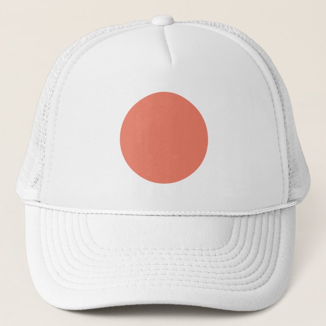 Spring Summer Colour Peach Pink Trucker Hat (Front)