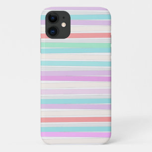Spring summer colours in stripes iPhone 11 case