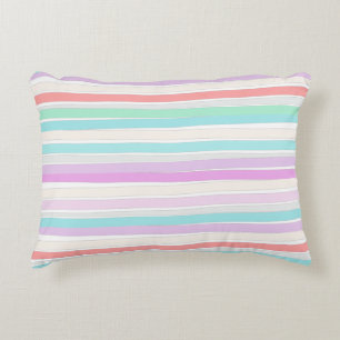 Spring summer colours in stripes decorative cushion