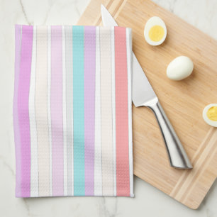 Spring summer colours in stripes Kitchen Towels