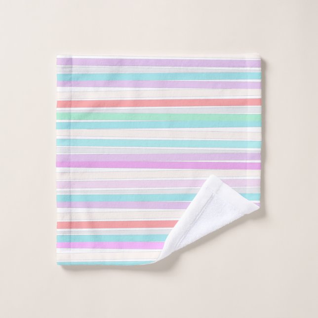 Spring summer colours in stripes wash cloth (Wash Cloth)