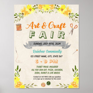 Spring Summer Craft Show event template Poster