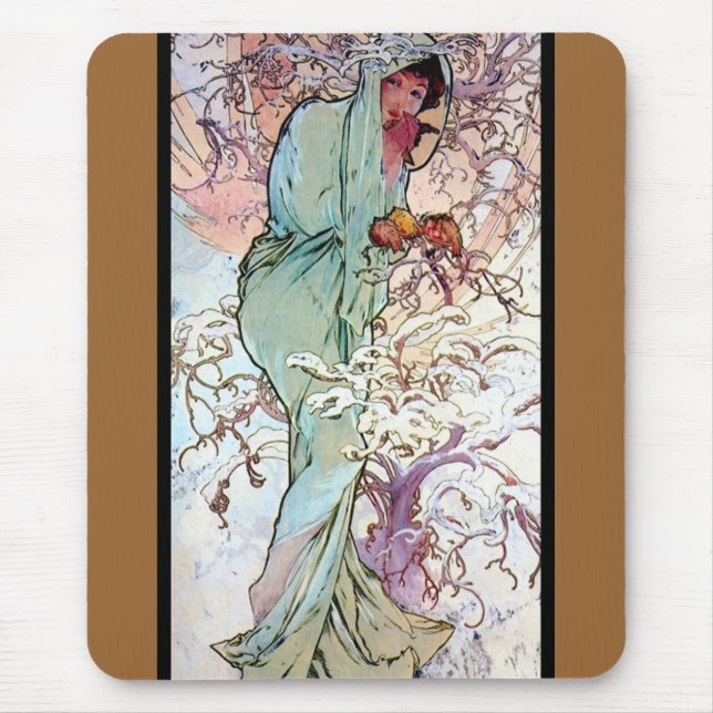 Spring Summer Fall Winter Mouse Pad (Front)