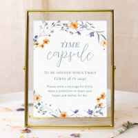 Spring Summer Floral Baby Shower Time Capsule