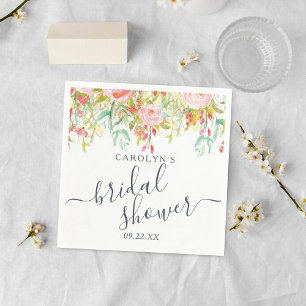 Spring Summer Floral   Bridal Shower Napkin
