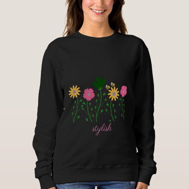 Spring & Summer Floral Customise Women Sweatshirt (Front)