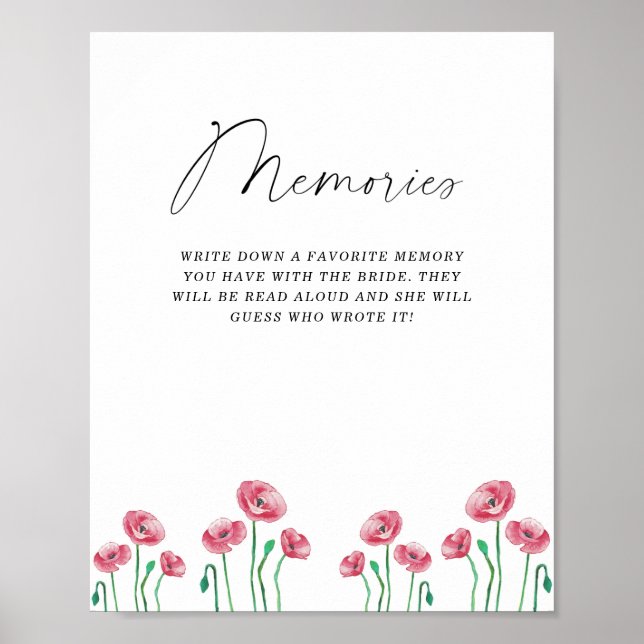 Spring summer floral memories with the bride poster (Front)
