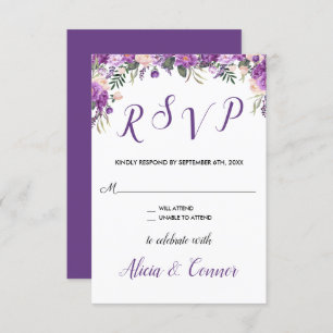 Spring Summer Floral RSVP Reply Response Invitation