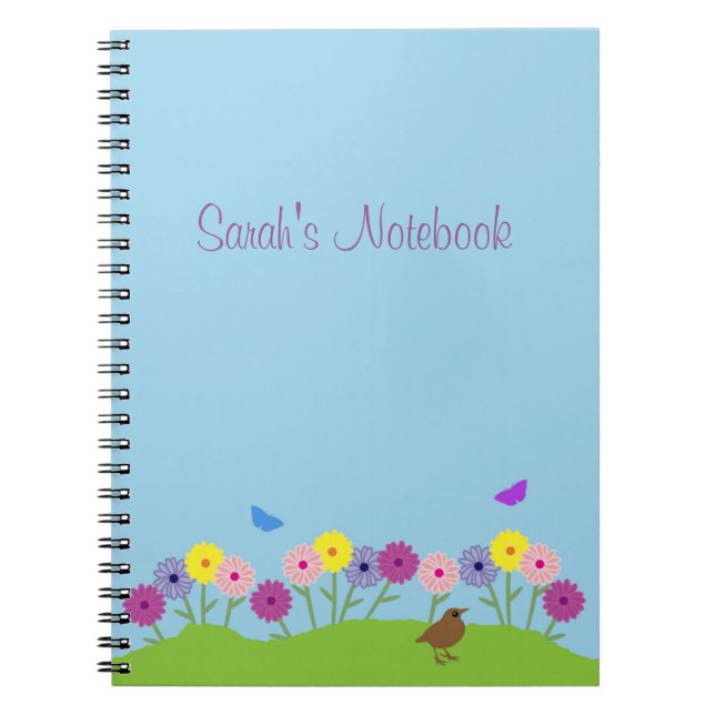 Spring summer flower custom notebook (Front)