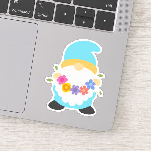 Spring Summer Garden Gnome Die Cut Sticker Decal