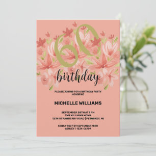 Spring Summer Garden Watercolor Floral Invitation