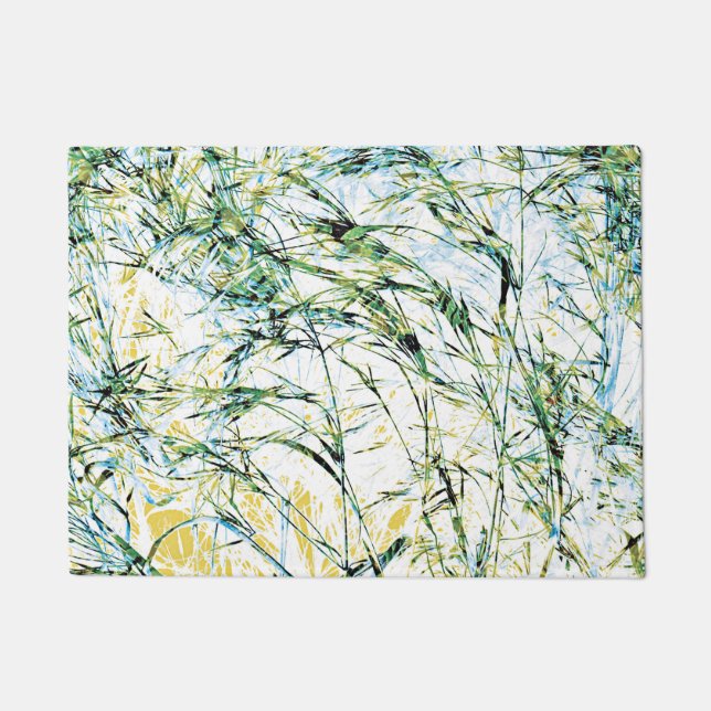 Spring summer nature flower sprout design art doormat (Front)