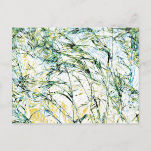 Spring summer nature flower sprout design art postcard