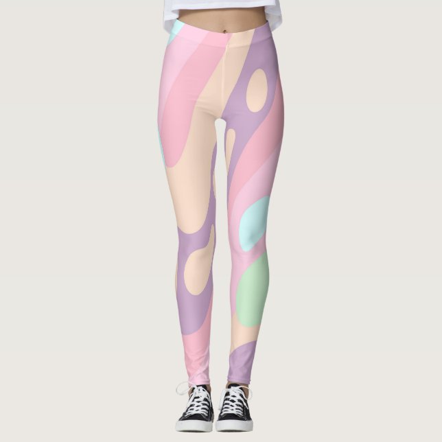 Spring Summer Pastel Leggings (Front)
