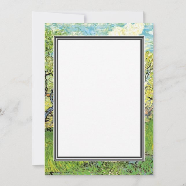 spring, summer wedding invitation. van Gogh Invitation (Front)