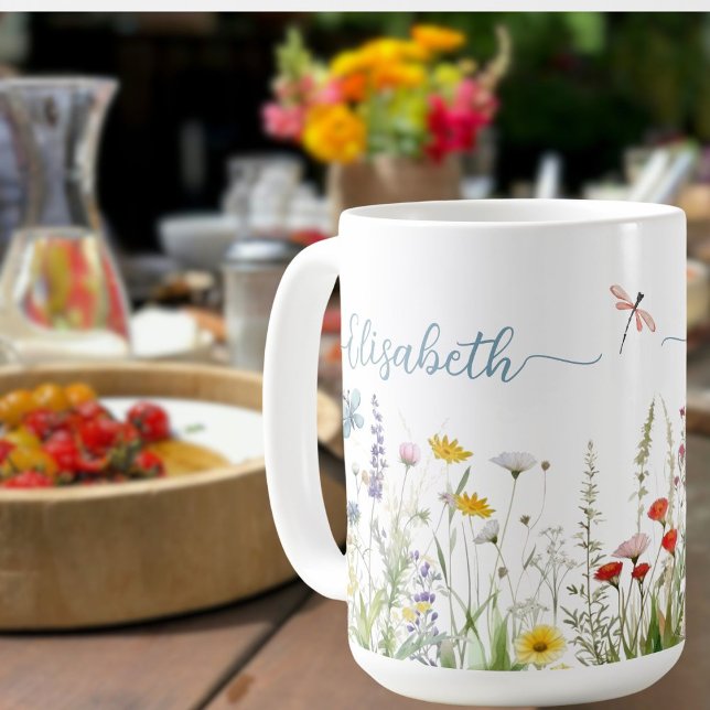 Spring Summer Wildflowers Script name Mug (Creator Uploaded)