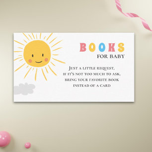 Spring Sun Sunshine Books for Baby Bring a Book Enclosure Card