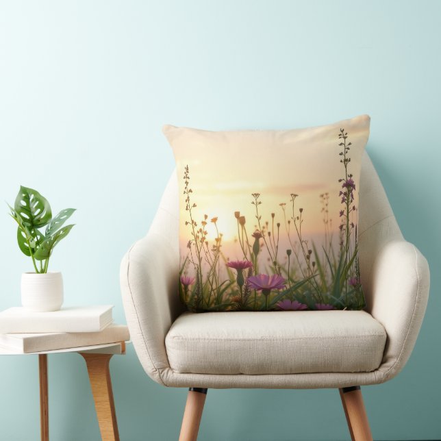 spring sunset. cushion (Chair)